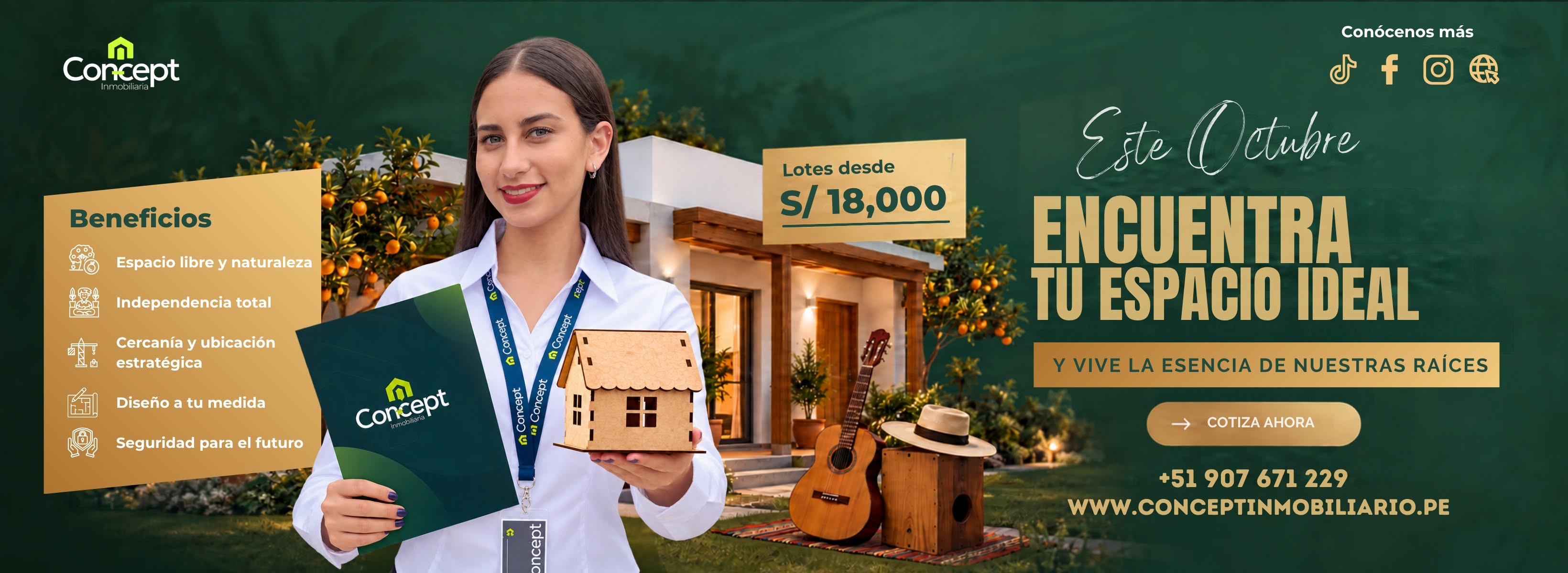 Campaña de octubre de Concept Inmobiliario: encuentra tu espacio ideal, lotes desde S/ 18,000